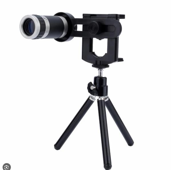 Lente telescopico para celular con tripode