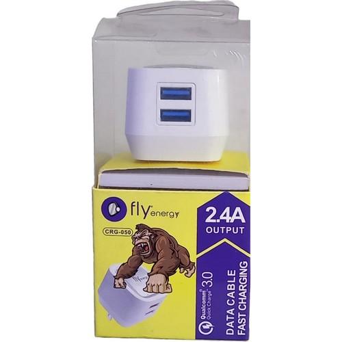Cargador Fly CRG-050 doble puerto. Tipo c