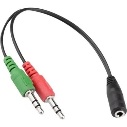 Cable divisor de audio dos machos una hembra