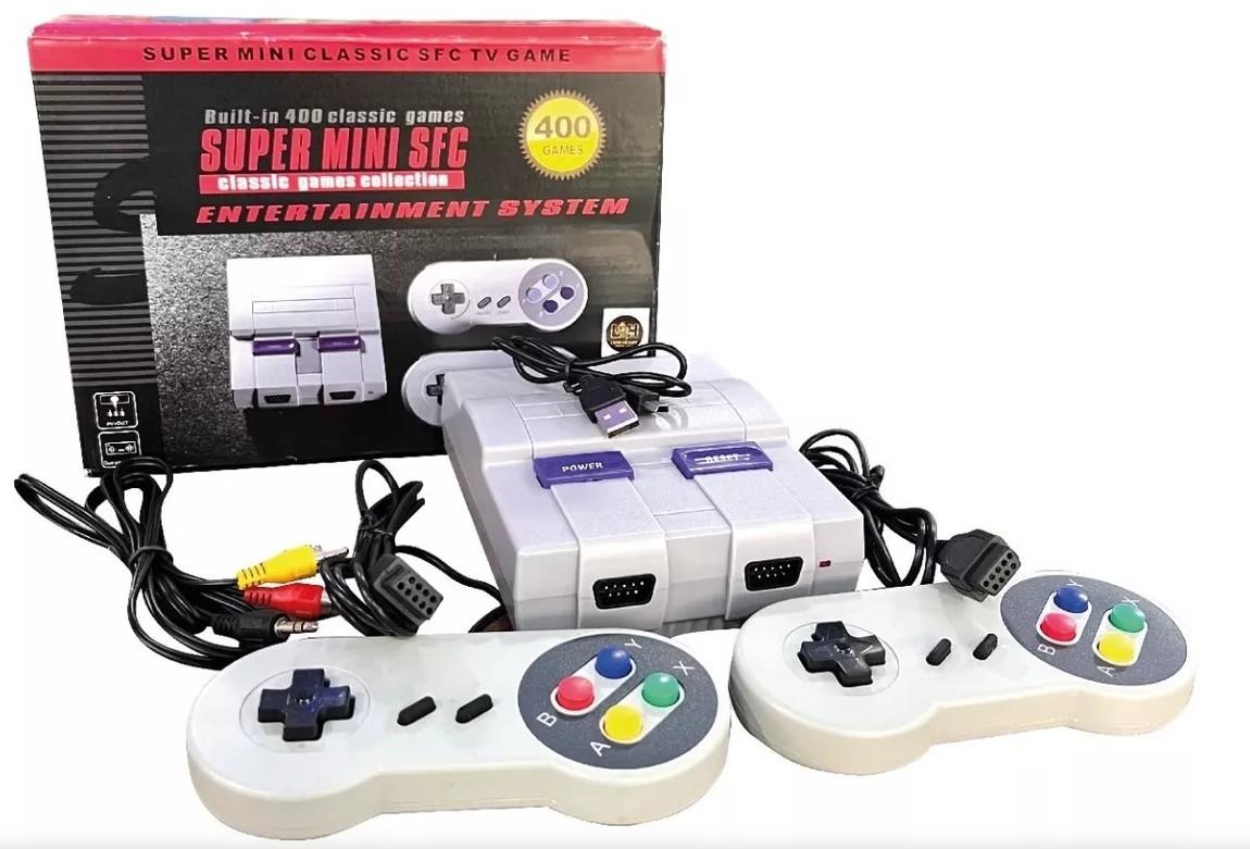 Consola con juegos de Super Nintendo