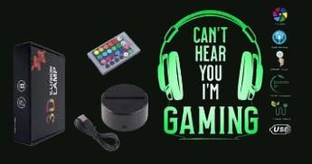 Lampara Led 3D Gamer con control remoto