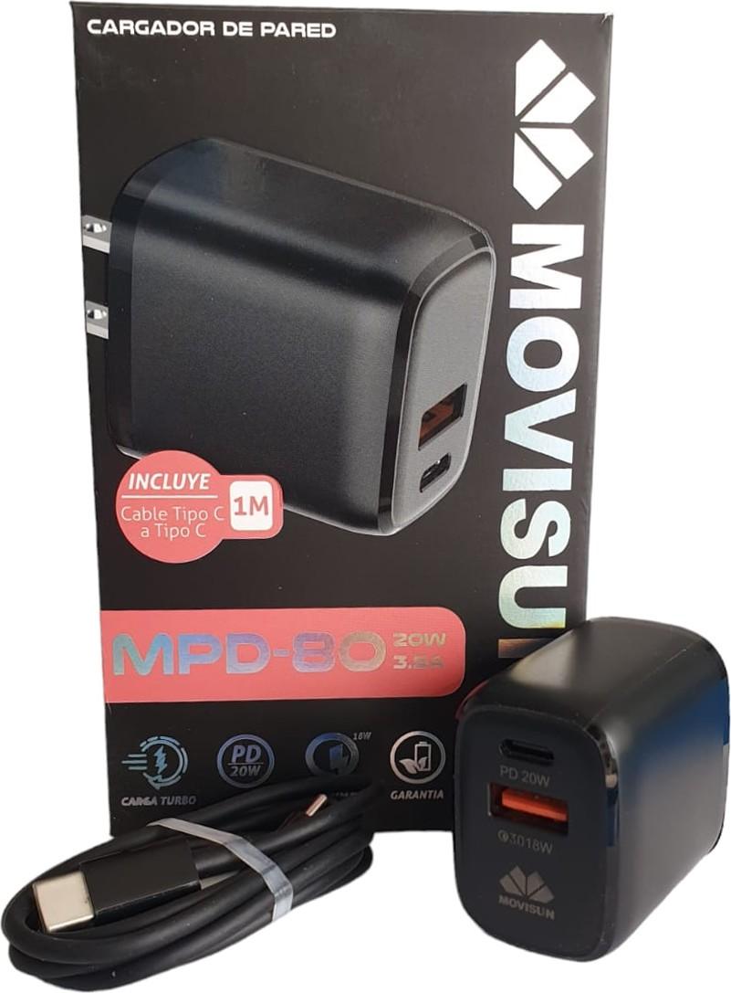 Cargador para celular movisun MPD-80 20W