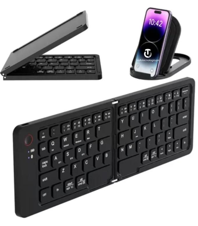 Teclado Bluetooth plegable con Soporte para celular CMK-B023