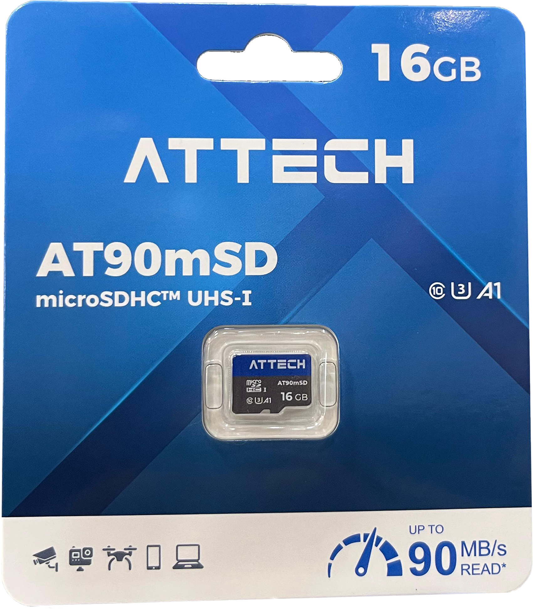 Memoria MicroSD Attech de 16 GB AT90mSD