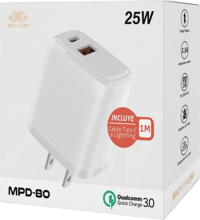 Cargador Movisun para IPhone MPD-80 de 25W