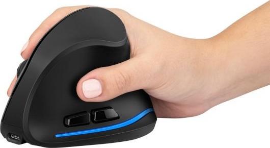 Mouse Ergonómico Recargable MS-55 Bluetooth + Wireless