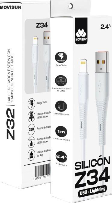 Cable USB Lightning Movisun Z34
