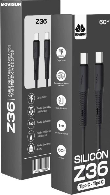 Cable USB-C a USB-C - 60W Movisun Z36
