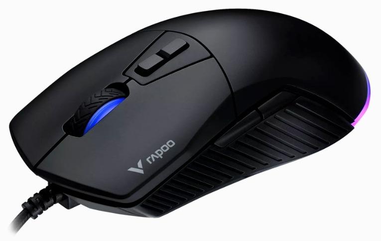 Mouse óptico gaming Rapoo V360 con 6200 DPI y RGB