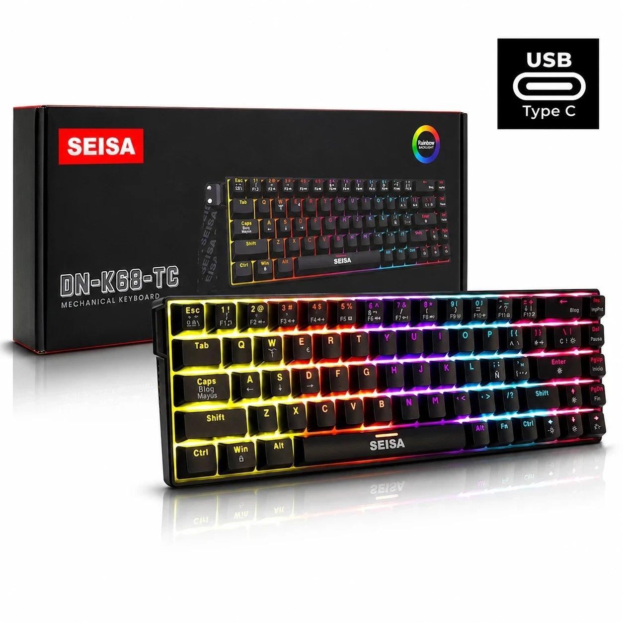 Teclado mecánico DN-K68-TC con cable USB-C removible