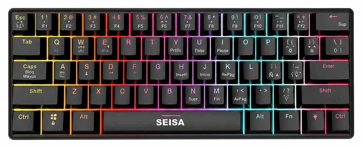 Teclado mecánico DN-K61-TC de 61 teclas con cable USB‑C — foto 1 de 2