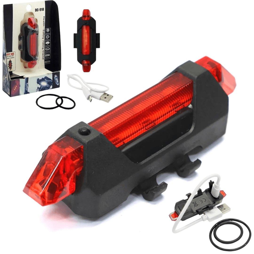 Luz LED Trasera de Seguridad para Bicicleta DC-918 Roja — foto 1 de 4
