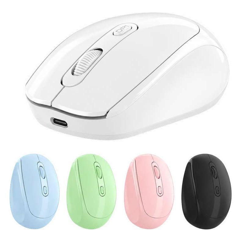 Mouse Inalámbrico Recargable Jedel B+W Bluetooth y USB — foto 1 de 2