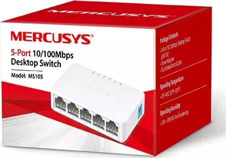 Switch de red 5 puertos Mercursys