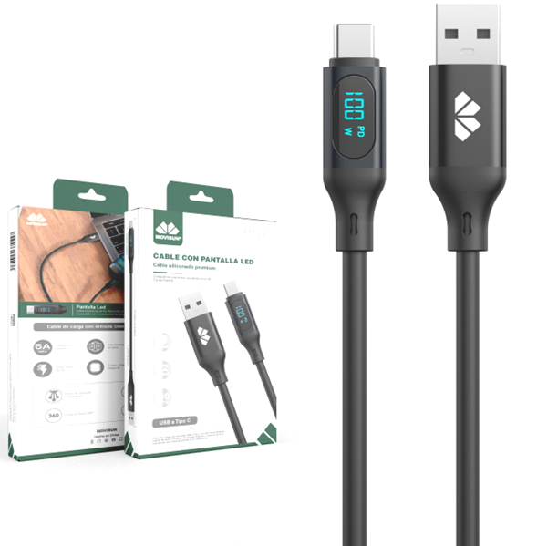 Cable Movisun Z87UC Tipo C con pantalla Led