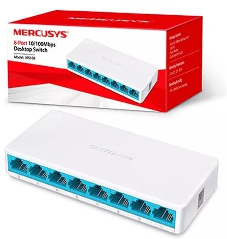 Switch Mercusys 8 puertos Base 100 MS108