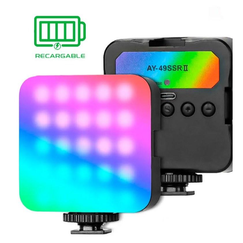 Luz LED RGB Recargable AY-83 para Celular y Cámara